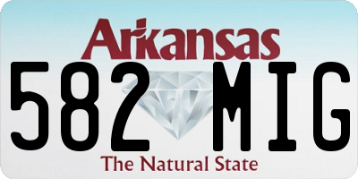 AR license plate 582MIG