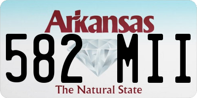 AR license plate 582MII