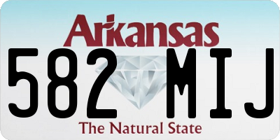 AR license plate 582MIJ