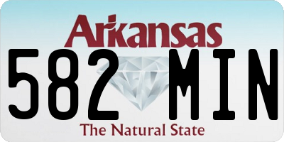 AR license plate 582MIN