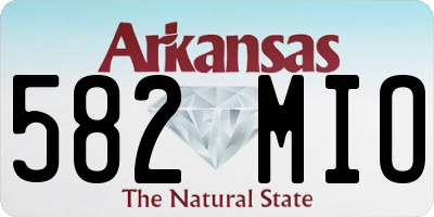AR license plate 582MIO