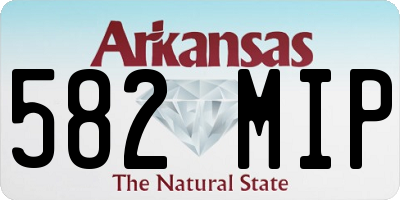 AR license plate 582MIP