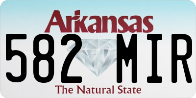 AR license plate 582MIR