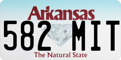 AR license plate 582MIT
