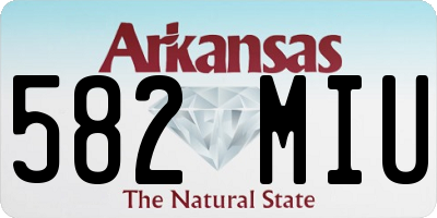 AR license plate 582MIU