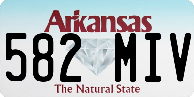 AR license plate 582MIV