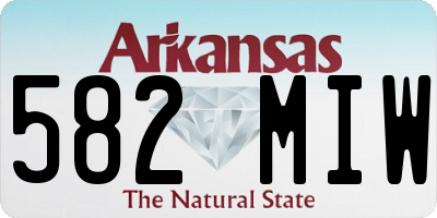 AR license plate 582MIW