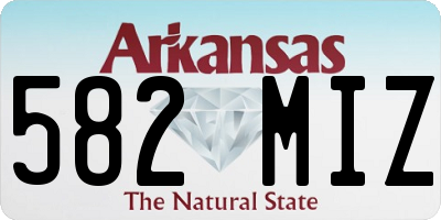 AR license plate 582MIZ