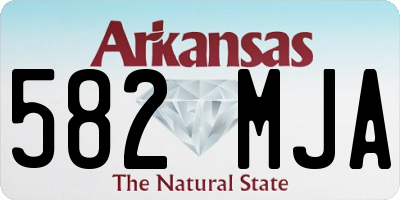 AR license plate 582MJA