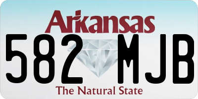 AR license plate 582MJB