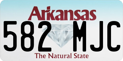 AR license plate 582MJC