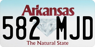 AR license plate 582MJD