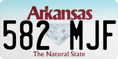 AR license plate 582MJF