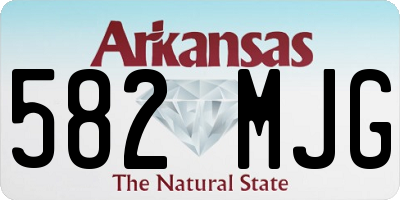 AR license plate 582MJG