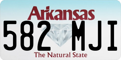AR license plate 582MJI