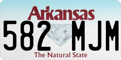 AR license plate 582MJM