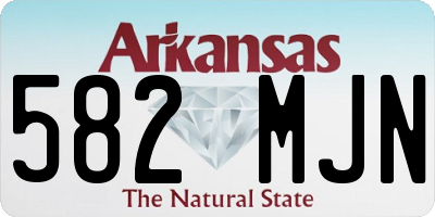 AR license plate 582MJN