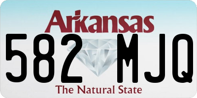 AR license plate 582MJQ