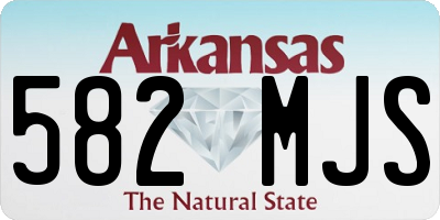 AR license plate 582MJS