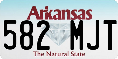 AR license plate 582MJT