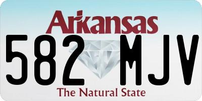 AR license plate 582MJV