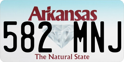 AR license plate 582MNJ