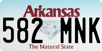 AR license plate 582MNK