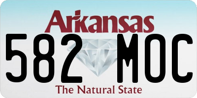 AR license plate 582MOC