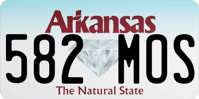 AR license plate 582MOS