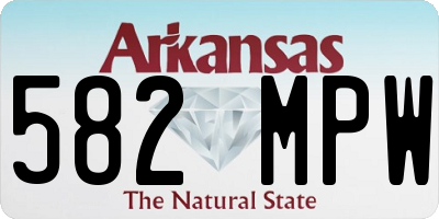 AR license plate 582MPW