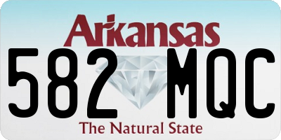 AR license plate 582MQC