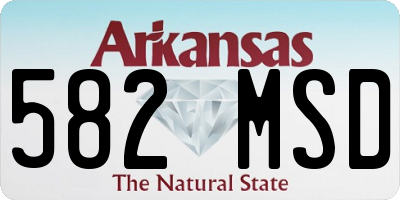AR license plate 582MSD