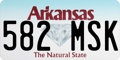 AR license plate 582MSK