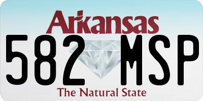 AR license plate 582MSP