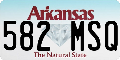 AR license plate 582MSQ