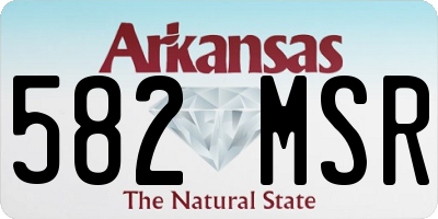 AR license plate 582MSR