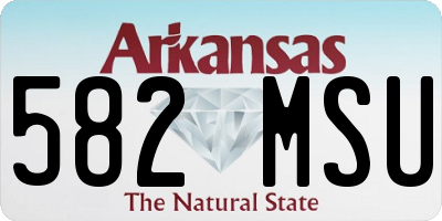 AR license plate 582MSU