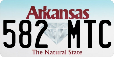 AR license plate 582MTC