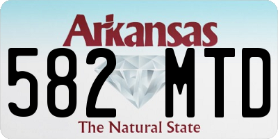 AR license plate 582MTD