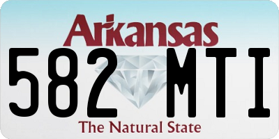AR license plate 582MTI