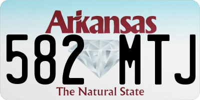 AR license plate 582MTJ