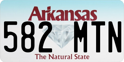 AR license plate 582MTN