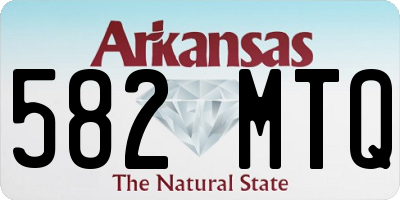 AR license plate 582MTQ