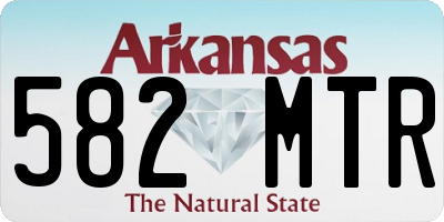 AR license plate 582MTR