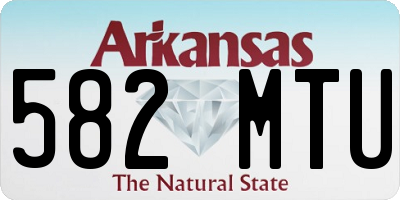 AR license plate 582MTU