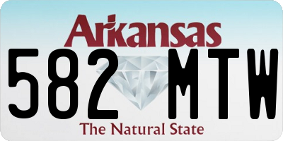 AR license plate 582MTW