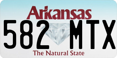 AR license plate 582MTX