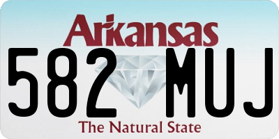 AR license plate 582MUJ