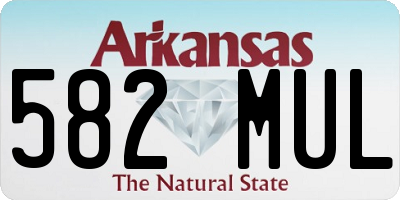 AR license plate 582MUL