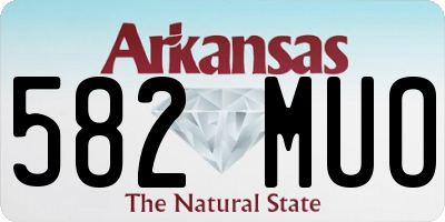 AR license plate 582MUO